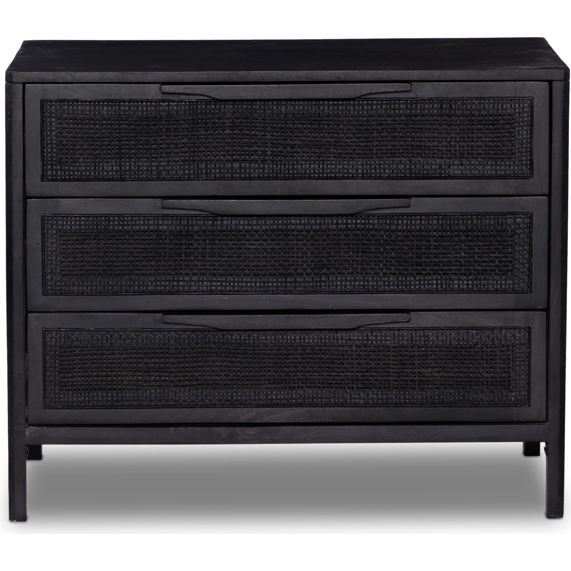 Sydney Large Nightstand by Four Hands. Made from solid mango, cane in a modern style.