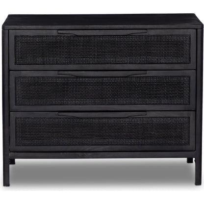 Sydney Large Nightstand by Four Hands. Made from solid mango, cane in a modern style.