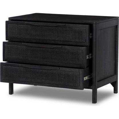 Sydney Large Nightstand by Four Hands. Made from solid mango, cane in a modern style.