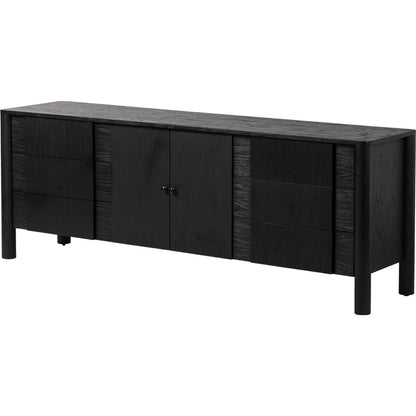 Pollard Media Console by Four Hands. Made from oak veneer, solid oak in a modern style.