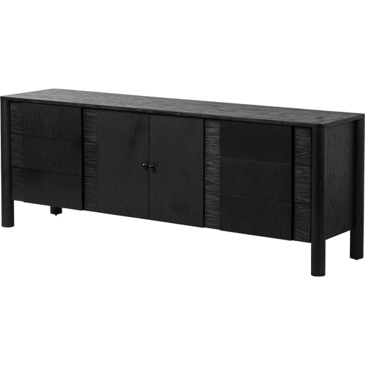 Pollard Media Console by Four Hands. Made from oak veneer, solid oak in a modern style.