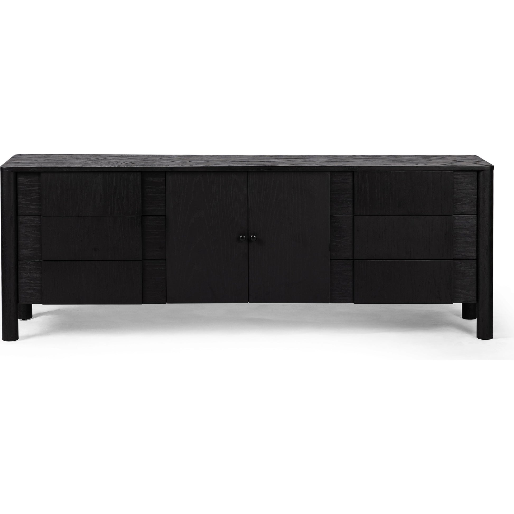 Pollard Media Console by Four Hands. Made from oak veneer, solid oak in a modern style.