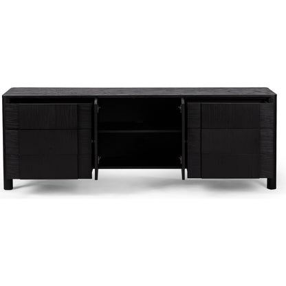 Pollard Media Console by Four Hands. Made from oak veneer, solid oak in a modern style.