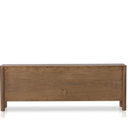 Pollard Media Console by Four Hands. Made from oak veneer, solid oak in a modern style.
