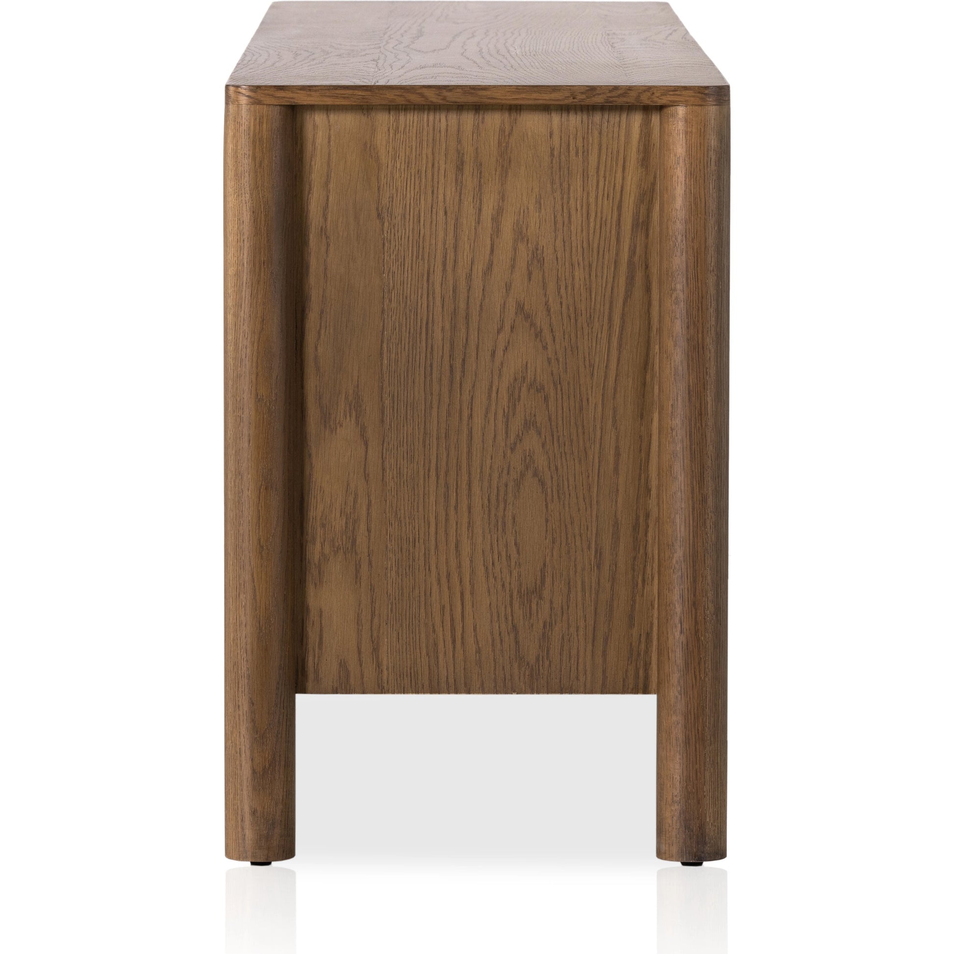Pollard Media Console by Four Hands. Made from oak veneer, solid oak in a modern style.