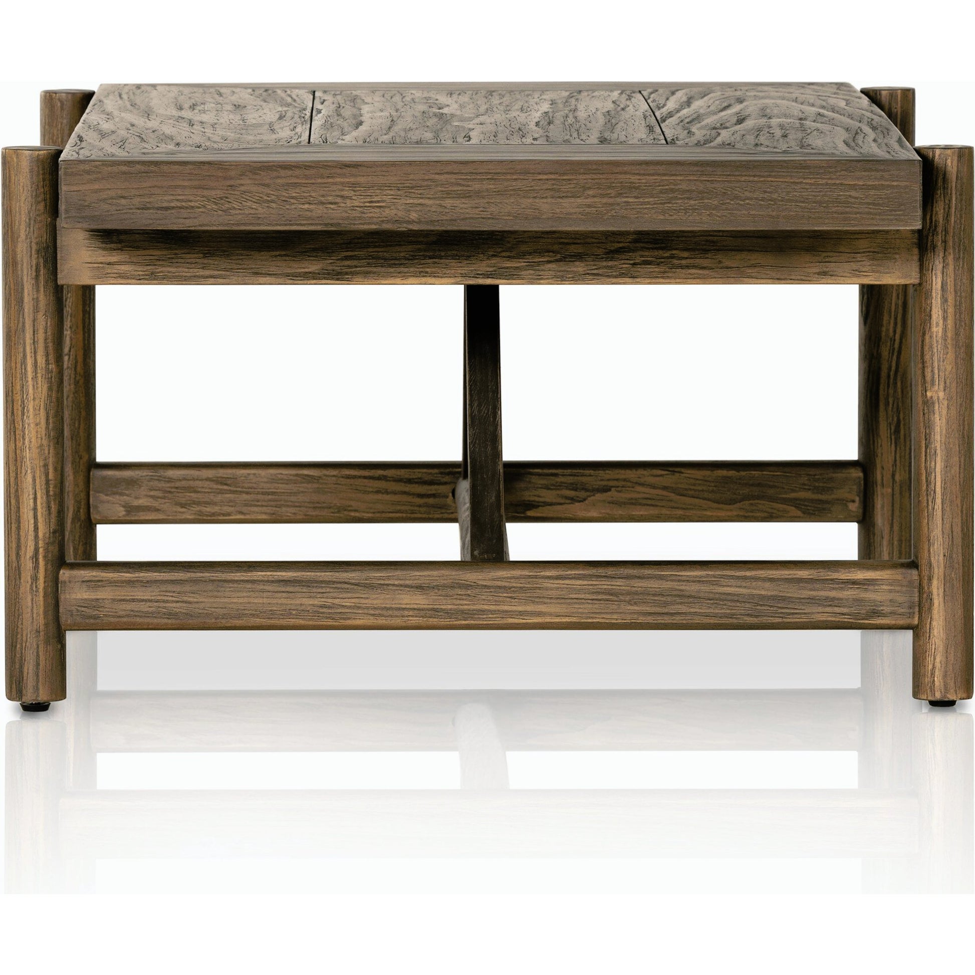 Goldthwaite Coffee Table by Four Hands in sienna brown. Made from solid pine, poplar plywood in a modern style.