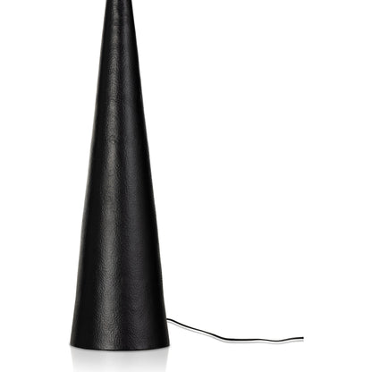 Ziggy Floor Lamp by Four Hands in hammered black. Made from aluminum, 100% cotton, thermoplastic in a modern style.