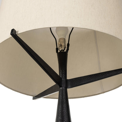 Ziggy Floor Lamp by Four Hands in hammered black. Made from aluminum, 100% cotton, thermoplastic in a modern style.