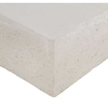 Otero Rectangular Outdoor Coffee Table by Four Hands. Made from concrete in a modern style.