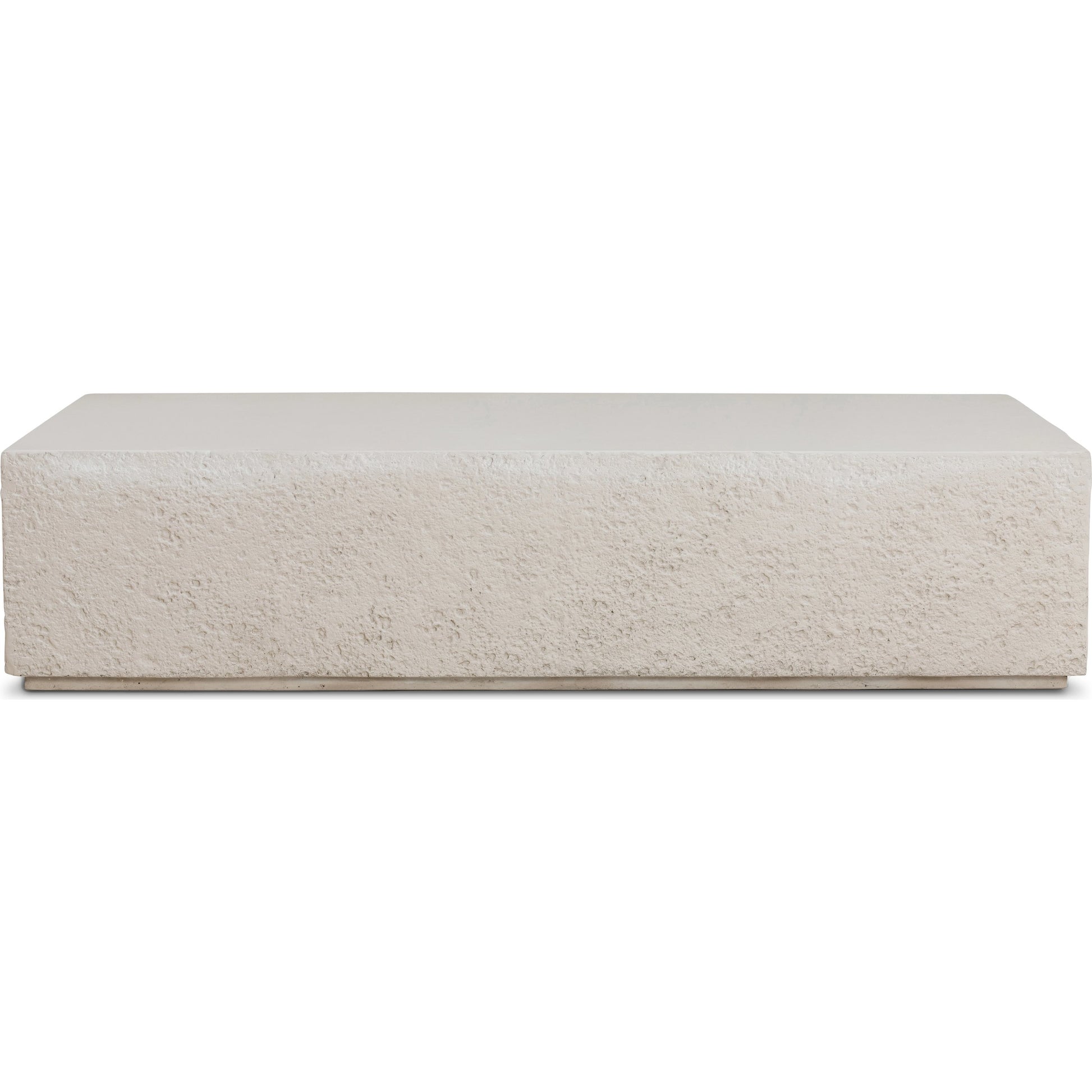 Otero Rectangular Outdoor Coffee Table by Four Hands. Made from concrete in a modern style.