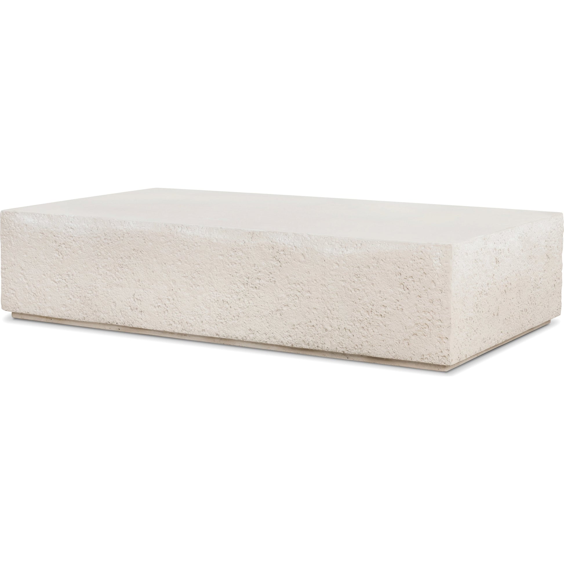 Otero Rectangular Outdoor Coffee Table by Four Hands. Made from concrete in a modern style.