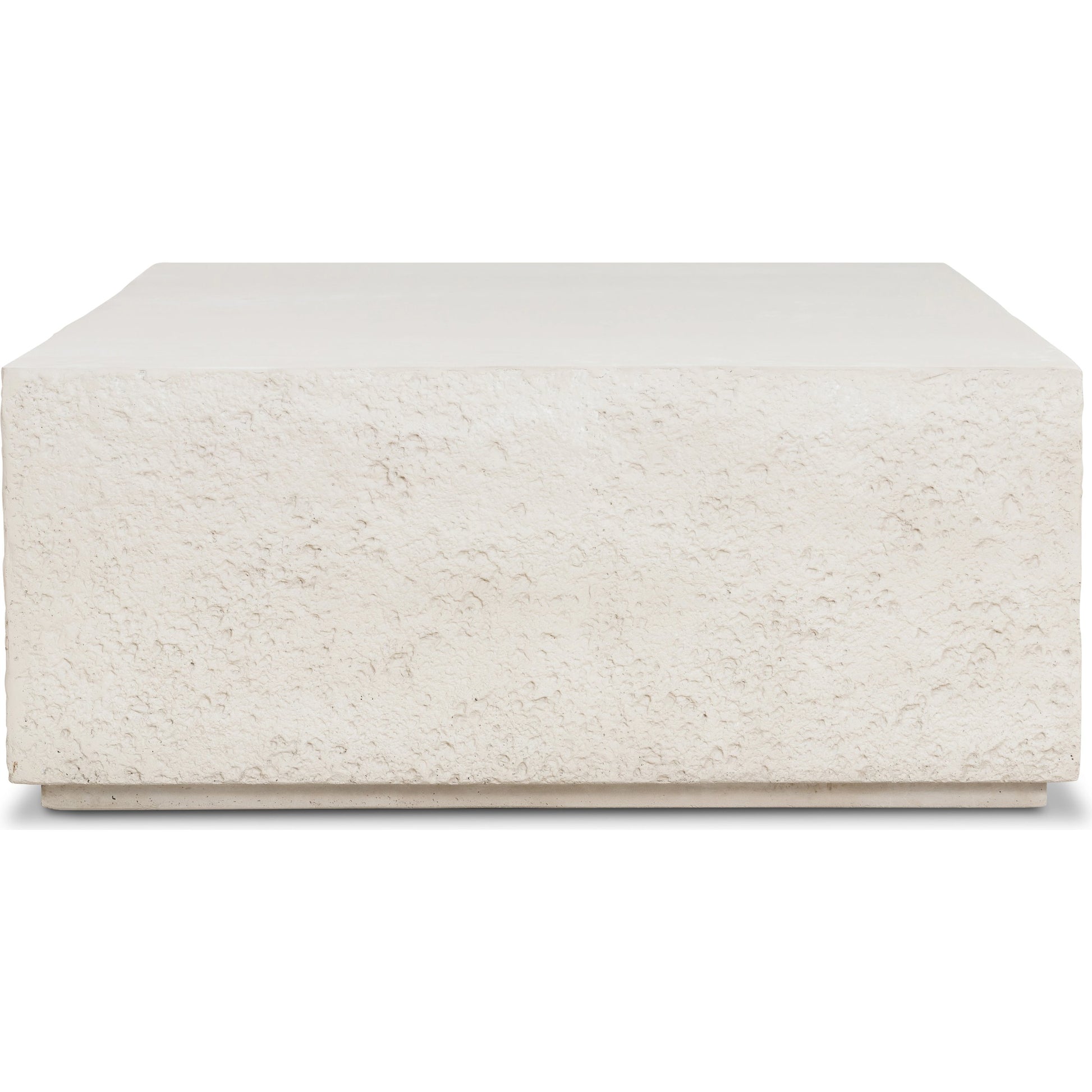 Otero Rectangular Outdoor Coffee Table by Four Hands. Made from concrete in a modern style.