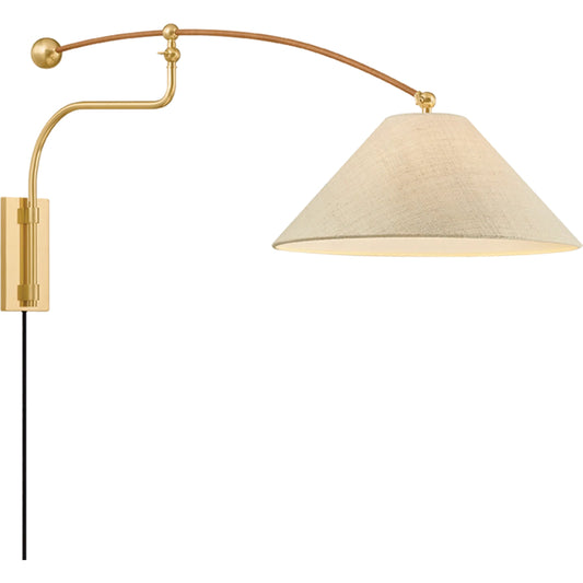 001 SI-2544274 | Primary Silo | Sylva Wall Sconce by Hudson Valley in aged brass. Made from natural woven in a unique style.