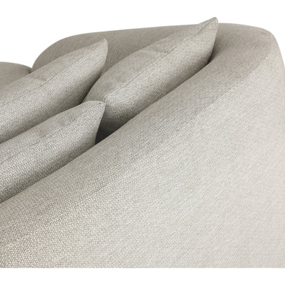 Opal Outdoor Daybed by Four Hands in faye sand. Made from 100% olefin, 59% polyurethane foam, 30% polyester fiber, 11% polyester fiber batting, 91% polyurethane foam pad, 9% polyester fiber batting in a modern style.
