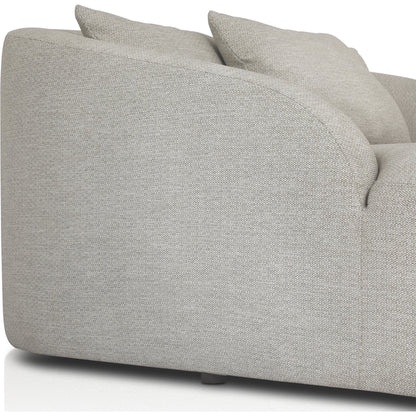 Opal Outdoor Daybed by Four Hands in faye sand. Made from 100% olefin, 59% polyurethane foam, 30% polyester fiber, 11% polyester fiber batting, 91% polyurethane foam pad, 9% polyester fiber batting in a modern style.