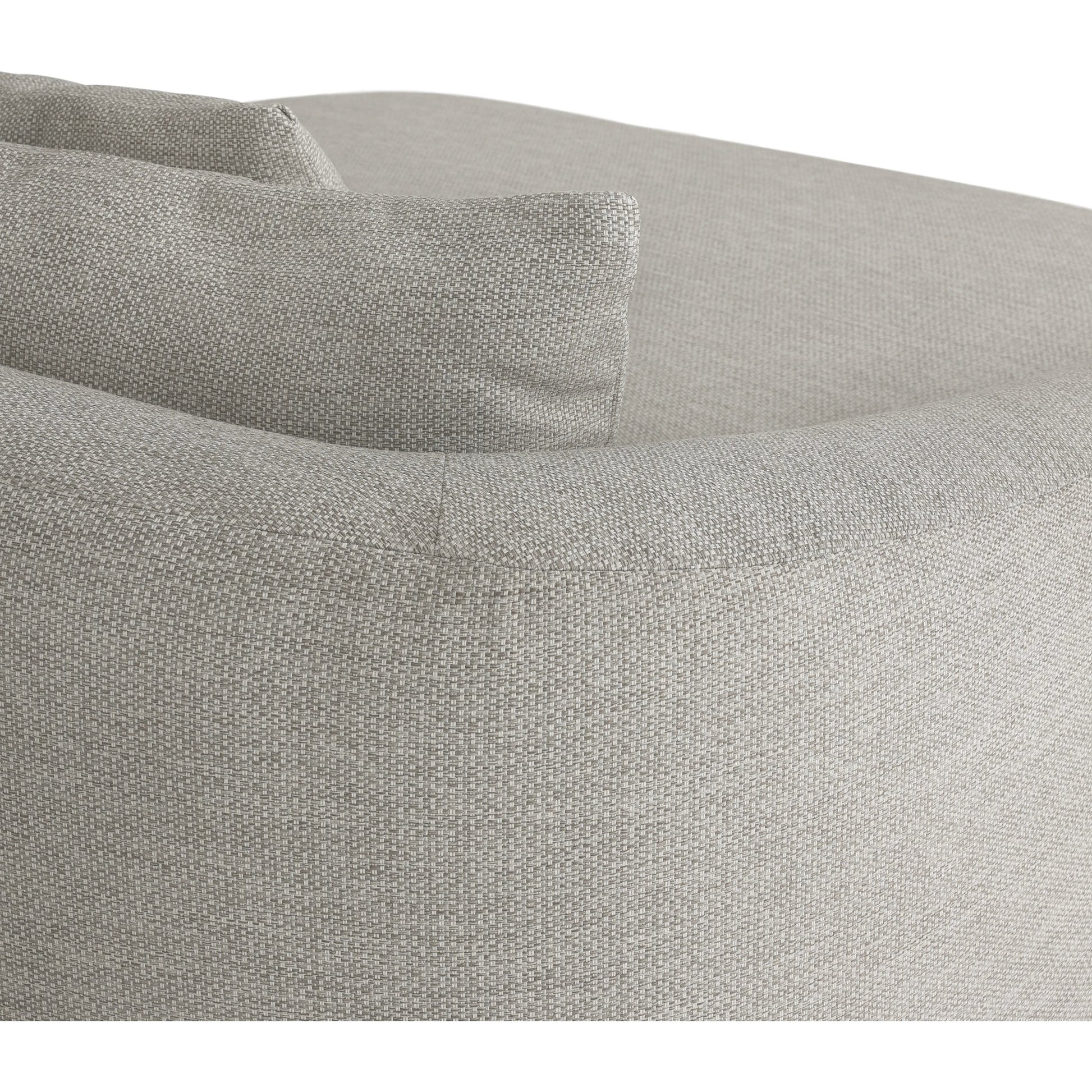 Opal Outdoor Daybed by Four Hands in faye sand. Made from 100% olefin, 59% polyurethane foam, 30% polyester fiber, 11% polyester fiber batting, 91% polyurethane foam pad, 9% polyester fiber batting in a modern style.