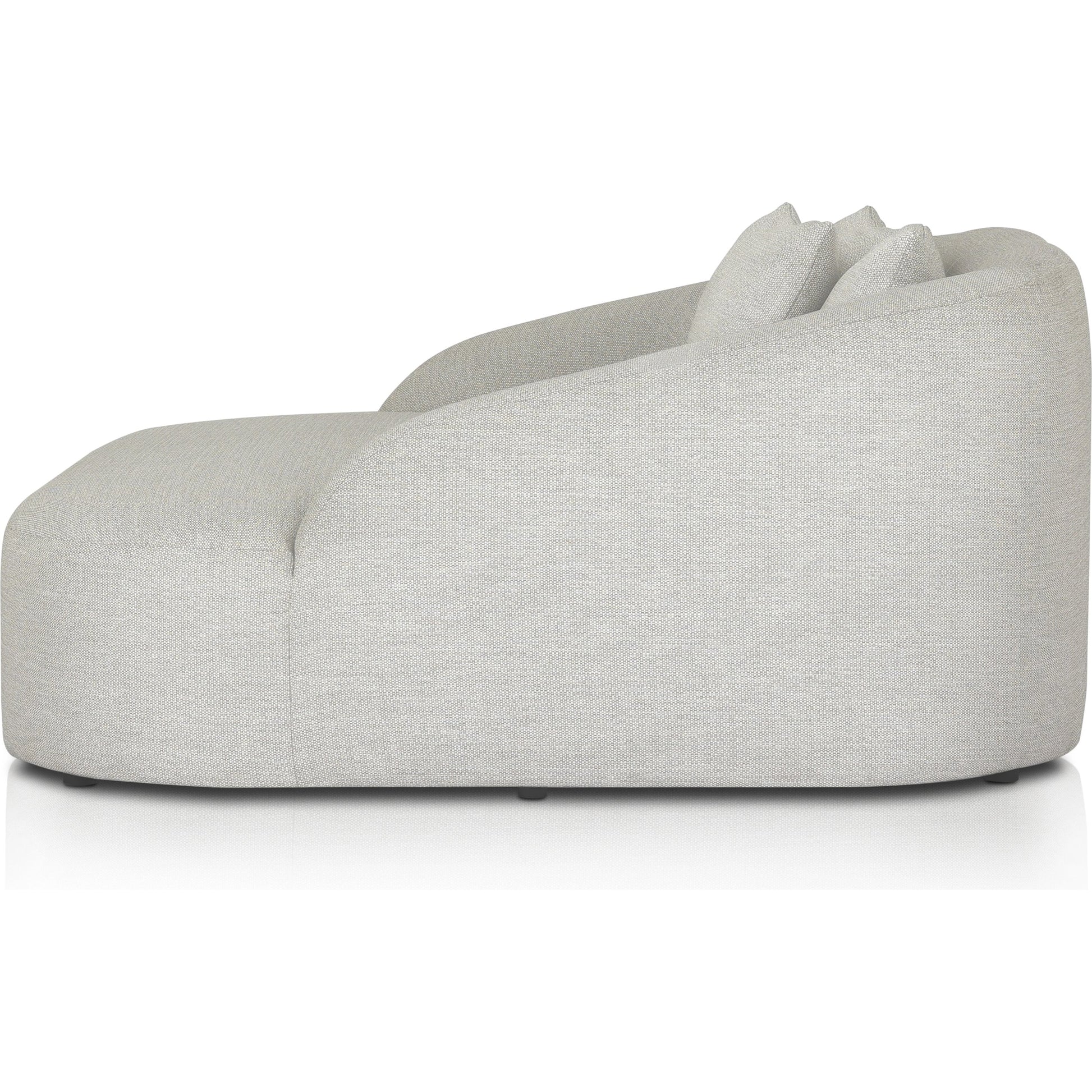 Opal Outdoor Daybed by Four Hands in faye sand. Made from 100% olefin, 59% polyurethane foam, 30% polyester fiber, 11% polyester fiber batting, 91% polyurethane foam pad, 9% polyester fiber batting in a modern style.
