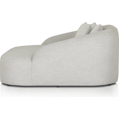 Opal Outdoor Daybed by Four Hands in faye sand. Made from 100% olefin, 59% polyurethane foam, 30% polyester fiber, 11% polyester fiber batting, 91% polyurethane foam pad, 9% polyester fiber batting in a modern style.