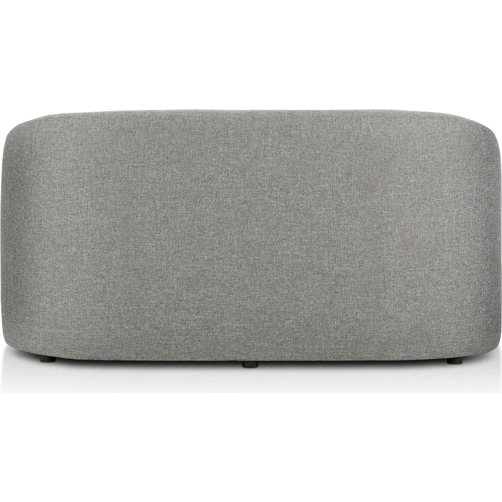 Opal Outdoor Daybed by Four Hands in hayes smoke. Made from 100% olefin, aluminum, 59% polyurethane foam, 30% polyester fiber, 11% polyester fiber batting in a unique style.