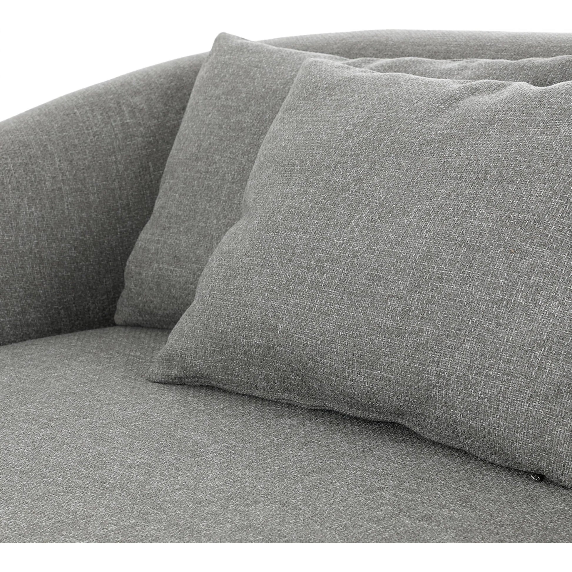 Opal Outdoor Daybed by Four Hands in hayes smoke. Made from 100% olefin, aluminum, 59% polyurethane foam, 30% polyester fiber, 11% polyester fiber batting in a unique style.