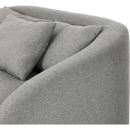 Opal Outdoor Daybed by Four Hands in hayes smoke. Made from 100% olefin, aluminum, 59% polyurethane foam, 30% polyester fiber, 11% polyester fiber batting in a unique style.