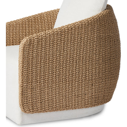 Maven Outdoor Swivel Chair by Four Hands in black hyacinth. Made from 100% polypropylene, 100% polyethylene, 91% polyurethane foam pad, 9% polyester fiber batting in a modern style.