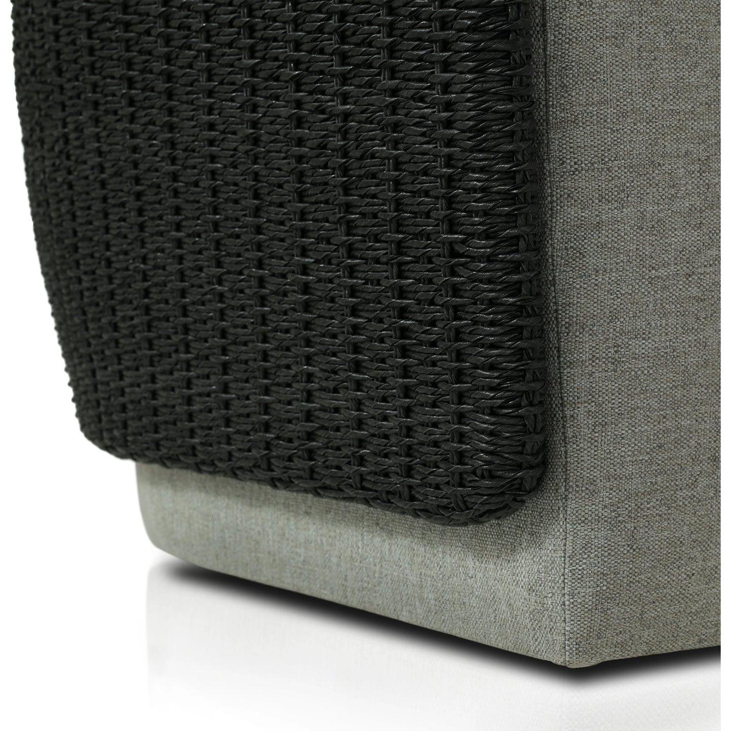 020 SI-2092720 | Additional Silo | Maven Outdoor Swivel Chair by Four Hands in black hyacinth. Made from 100% polypropylene, 100% polyethylene, 91% polyurethane foam pad, 9% polyester fiber batting in a modern style.