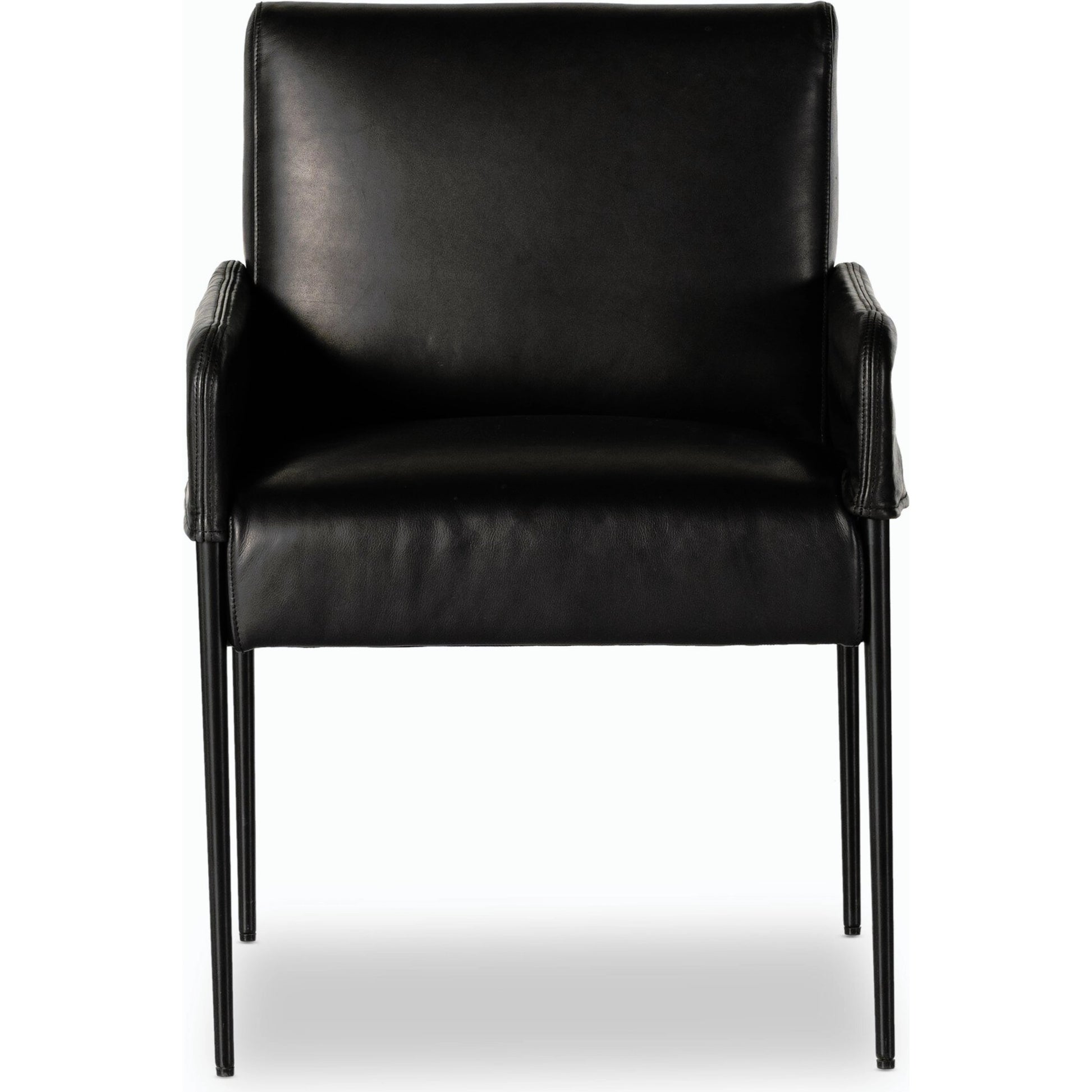 Brickel Dining Armchair by Four Hands in light taupe. Made from 100% polyester, iron, 93% polyurethane foam pad, 7% polyester fiber batting in a modern style.