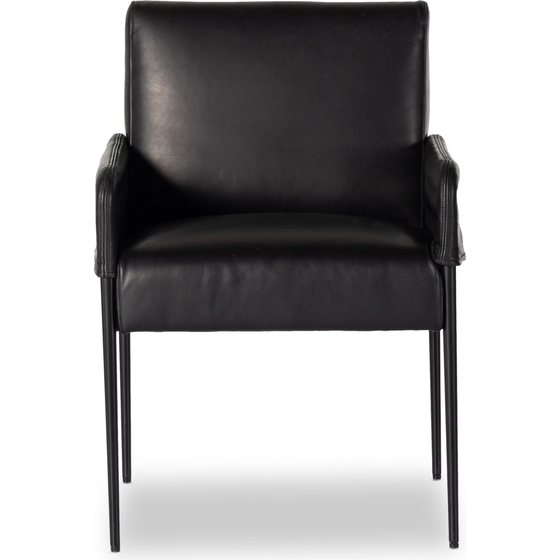 Brickel Dining Armchair by Four Hands in light taupe. Made from 100% polyester, iron, 93% polyurethane foam pad, 7% polyester fiber batting in a modern style.