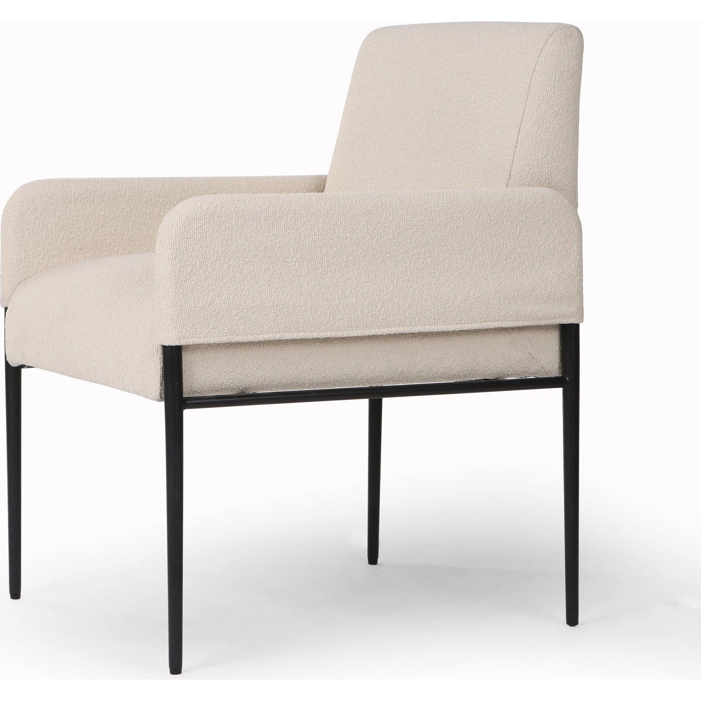 005 SI-2137234 | Additional Silo | Brickel Dining Armchair by Four Hands in light taupe. Made from 100% polyester, iron, 93% polyurethane foam pad, 7% polyester fiber batting in a modern style.