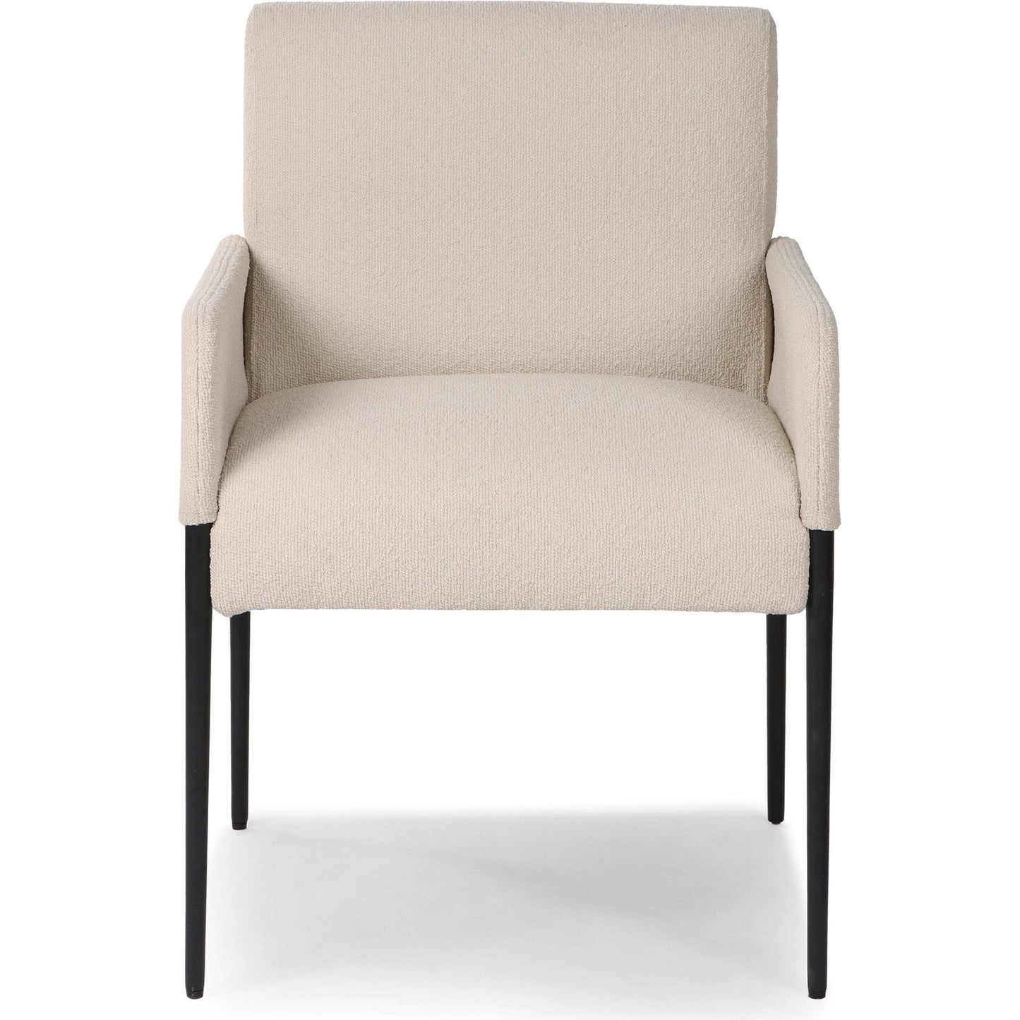 002 SI-2137234 | Additional Silo | Brickel Dining Armchair by Four Hands in light taupe. Made from 100% polyester, iron, 93% polyurethane foam pad, 7% polyester fiber batting in a modern style.