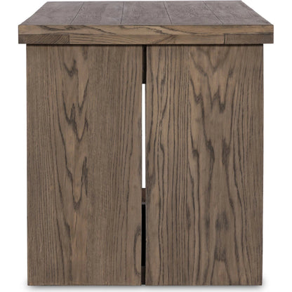 Warby Desk by Four Hands in worn oak. Made from oak veneer in a modern style.