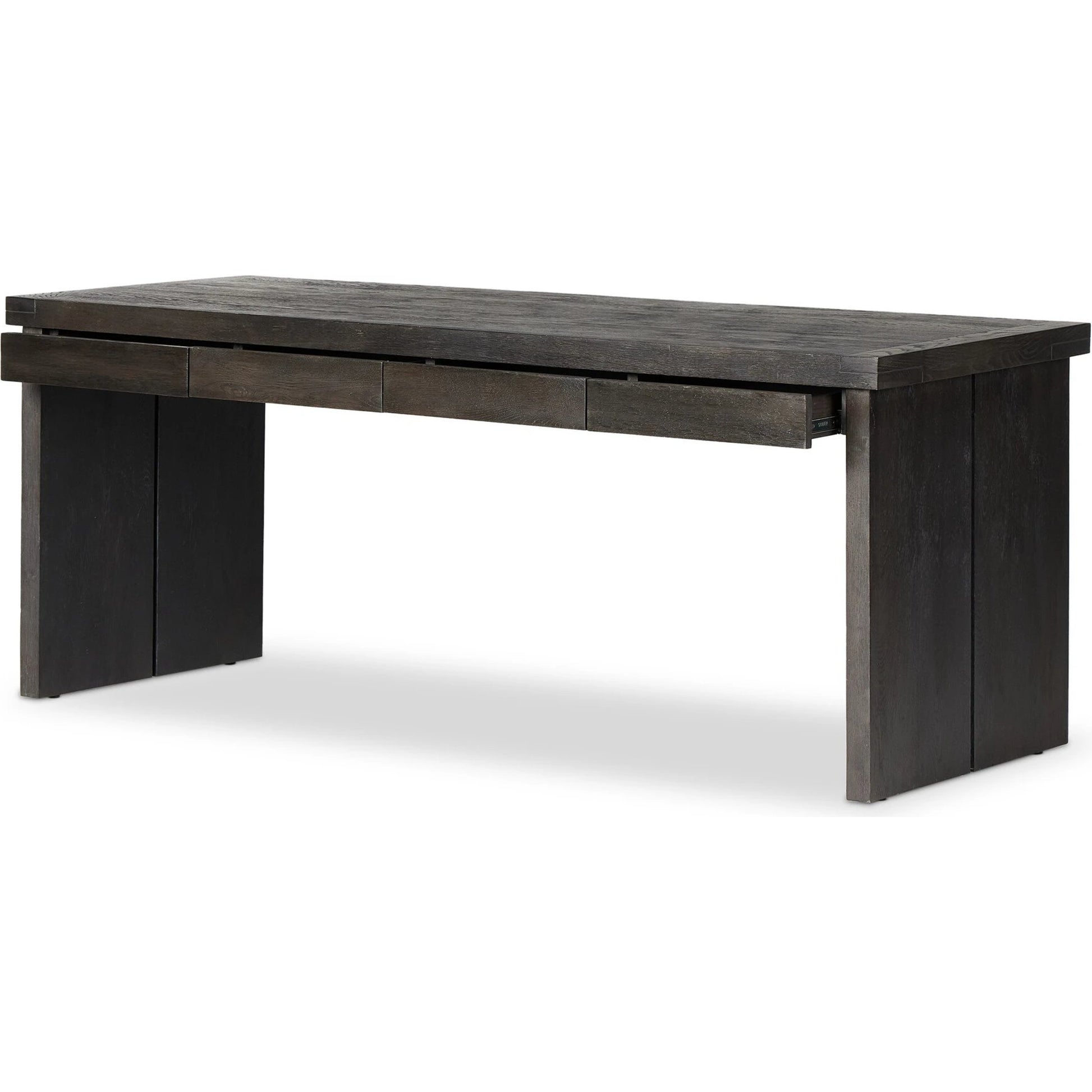 Warby Desk by Four Hands in worn oak. Made from oak veneer in a modern style.