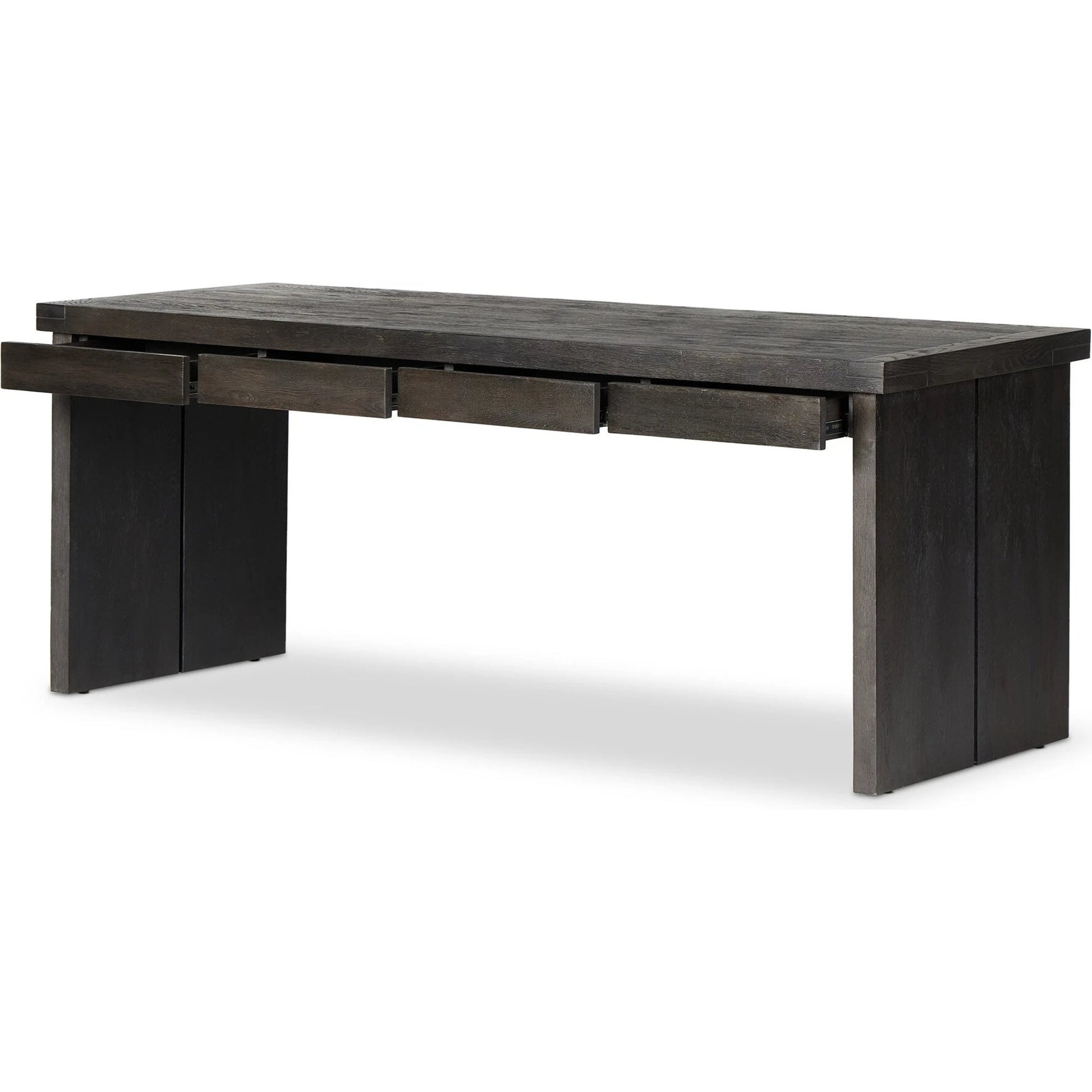 Warby Desk by Four Hands in worn oak. Made from oak veneer in a modern style.