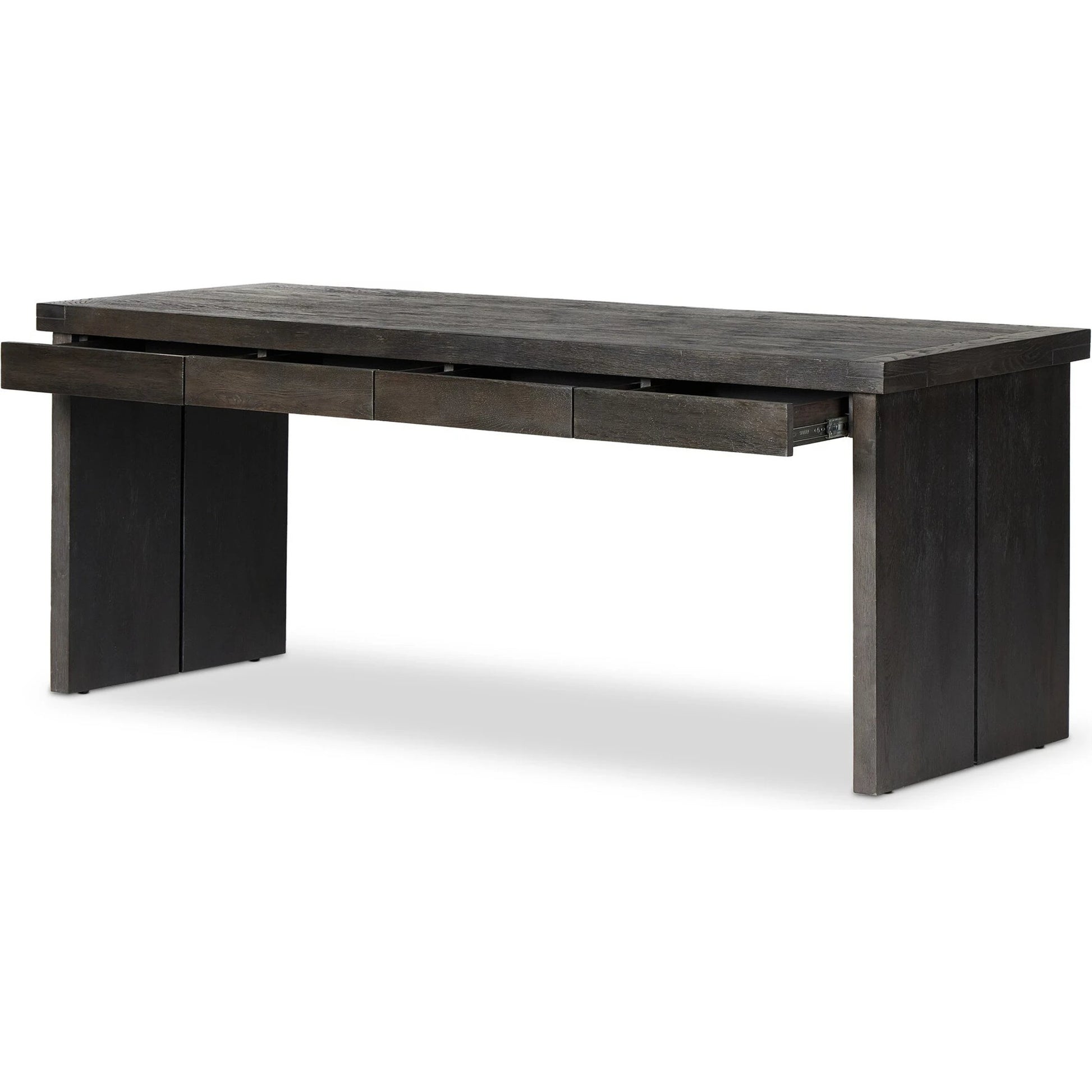 Warby Desk by Four Hands in worn oak. Made from oak veneer in a modern style.