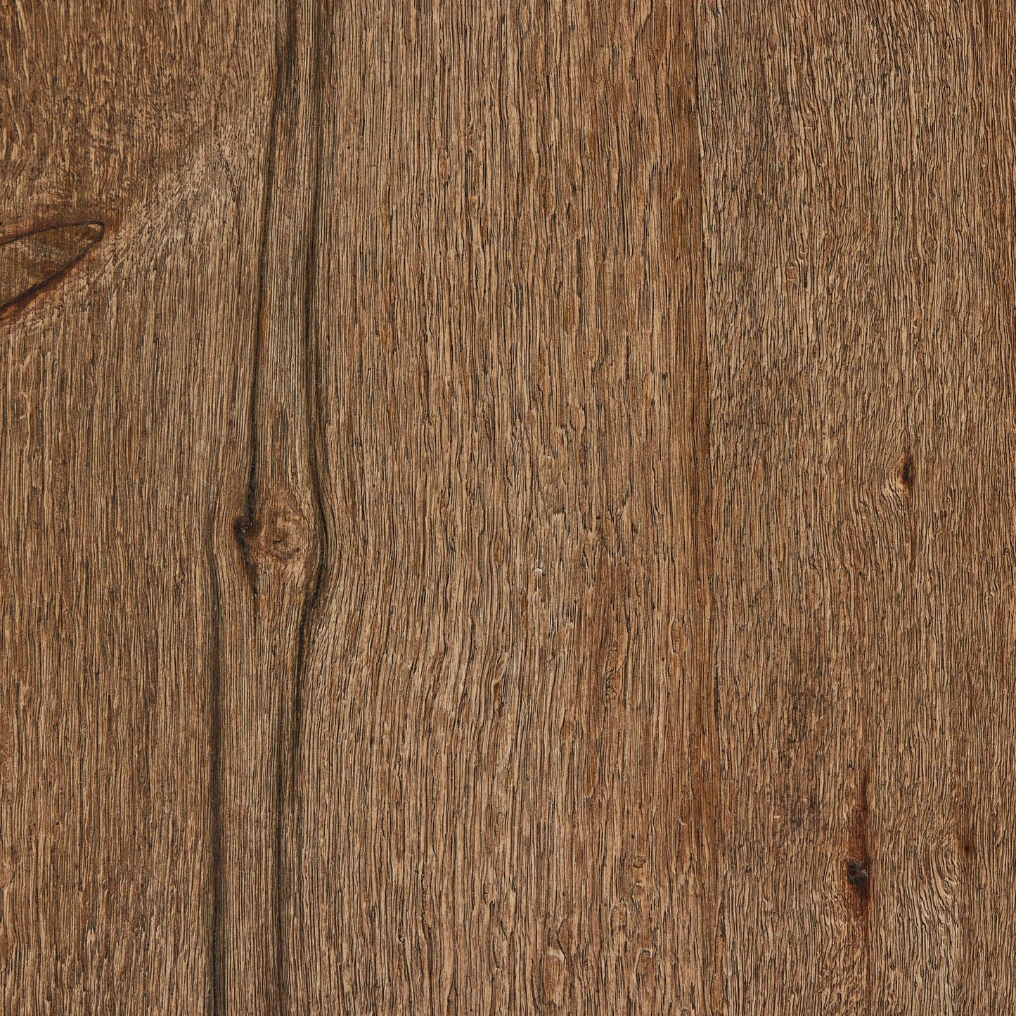 007 SI-2137241 | Closeup | Brinton Square Coffee Table by Four Hands in rustic oak. Made from thick oak veneer, engineered hardwood in a modern style.