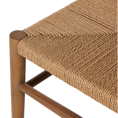 Ladder Back Outdoor Dining Chair by Four Hands. Made from 100% polyethylene, solid teak in a transitional style.