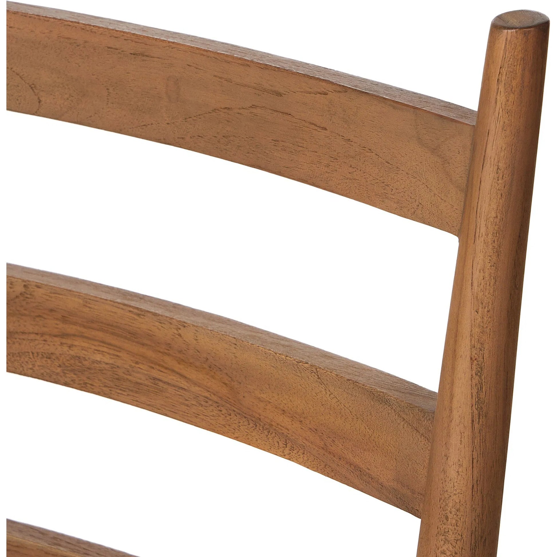 Ladder Back Outdoor Dining Chair by Four Hands. Made from 100% polyethylene, solid teak in a transitional style.
