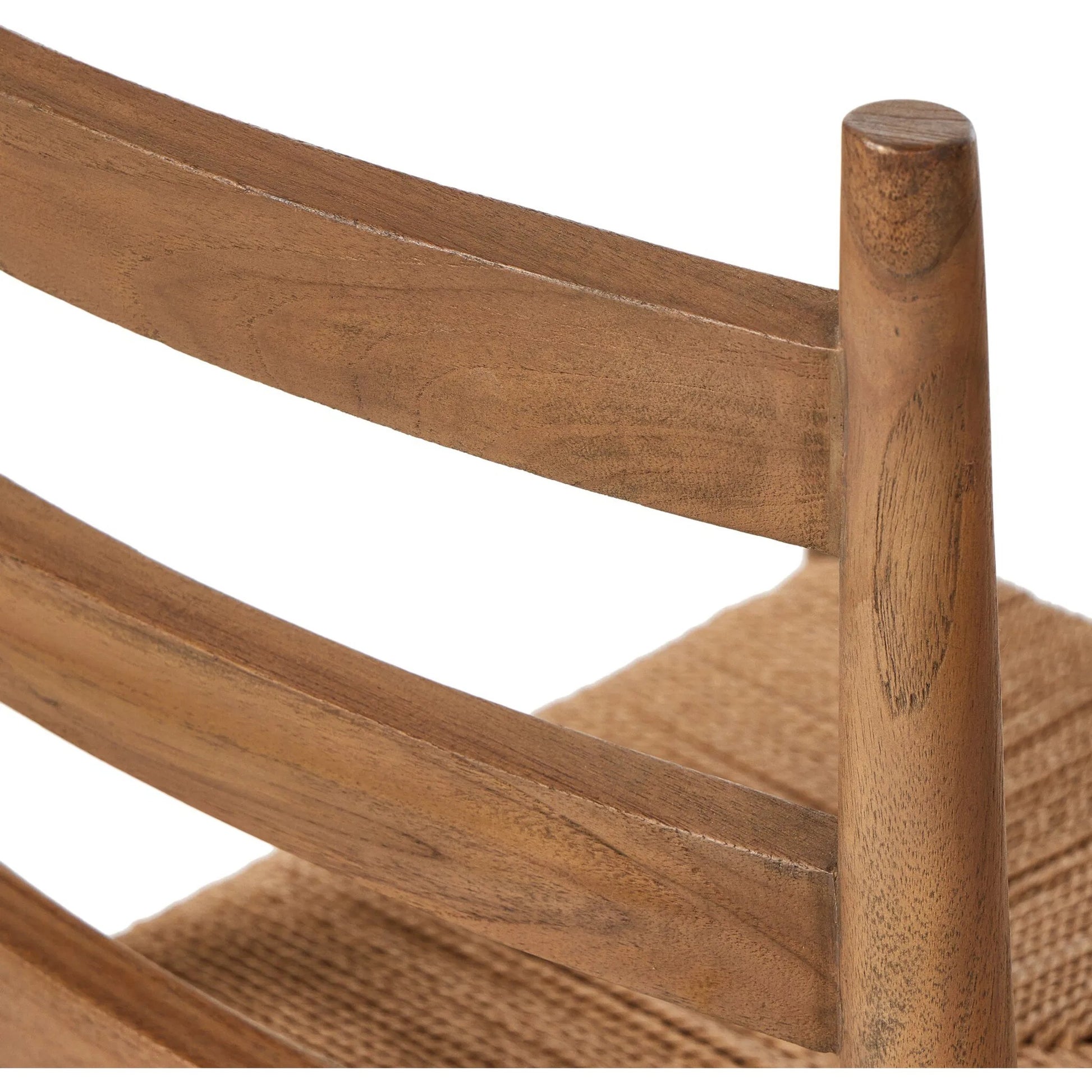 Ladder Back Outdoor Dining Chair by Four Hands. Made from 100% polyethylene, solid teak in a transitional style.