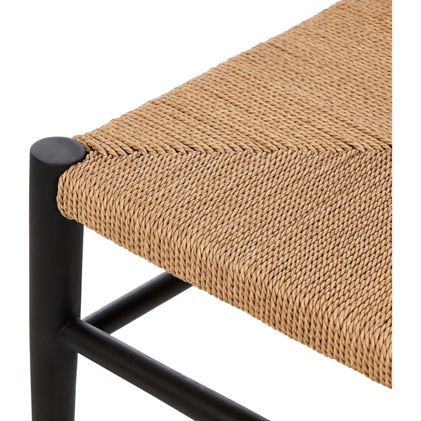 027 SI-2257079 | Closeup | Ladder Back Outdoor Dining Chair by Four Hands. Made from 100% polyethylene, solid teak in a transitional style.
