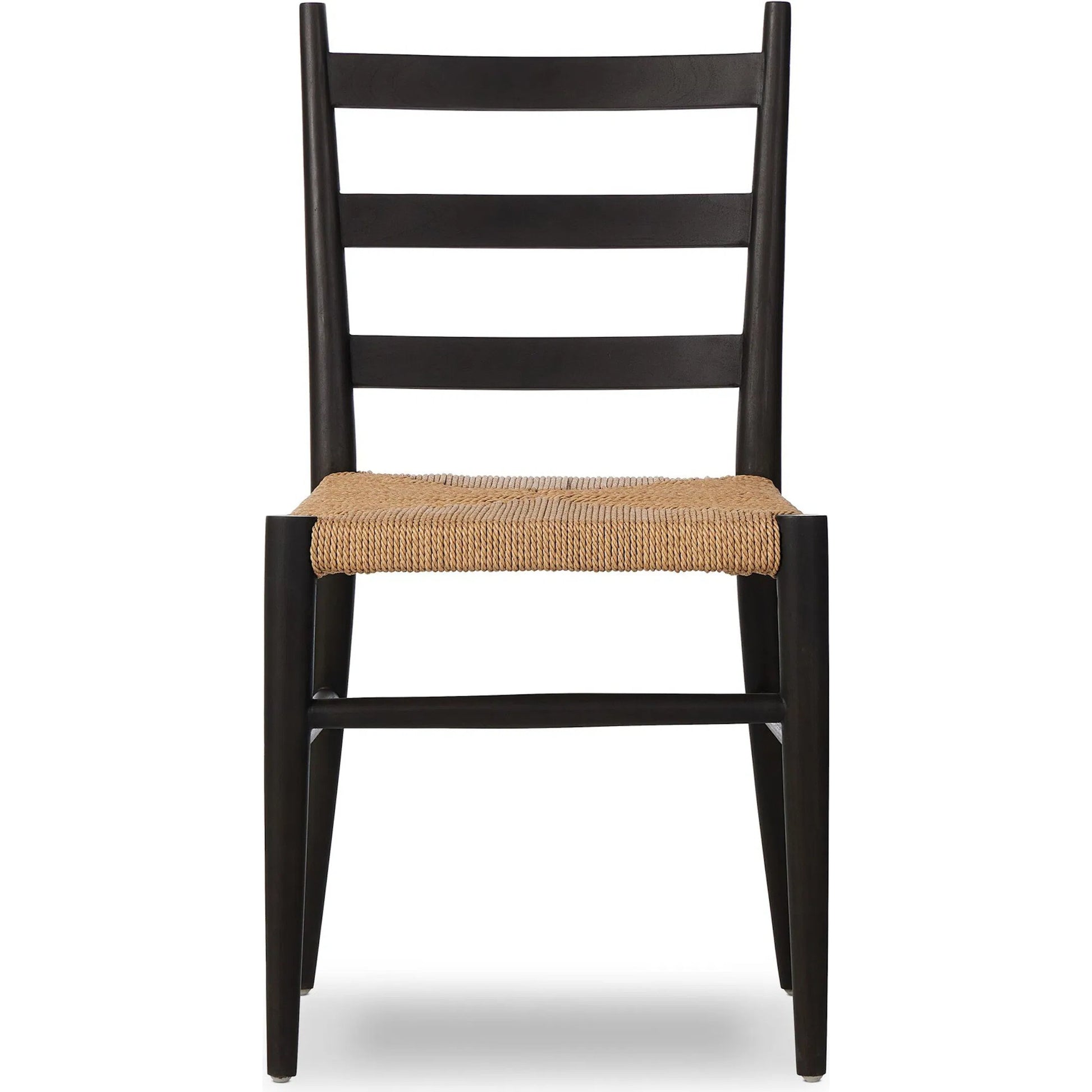 Ladder Back Outdoor Dining Chair by Four Hands. Made from 100% polyethylene, solid teak in a transitional style.