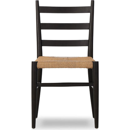 Ladder Back Outdoor Dining Chair by Four Hands. Made from 100% polyethylene, solid teak in a transitional style.