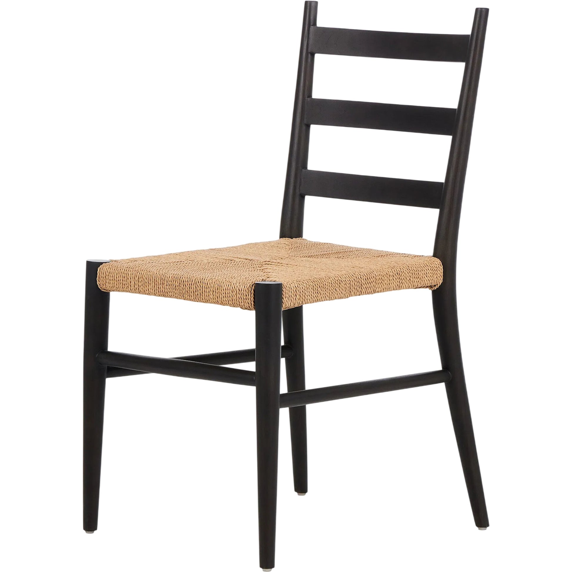 Ladder Back Outdoor Dining Chair by Four Hands. Made from 100% polyethylene, solid teak in a transitional style.