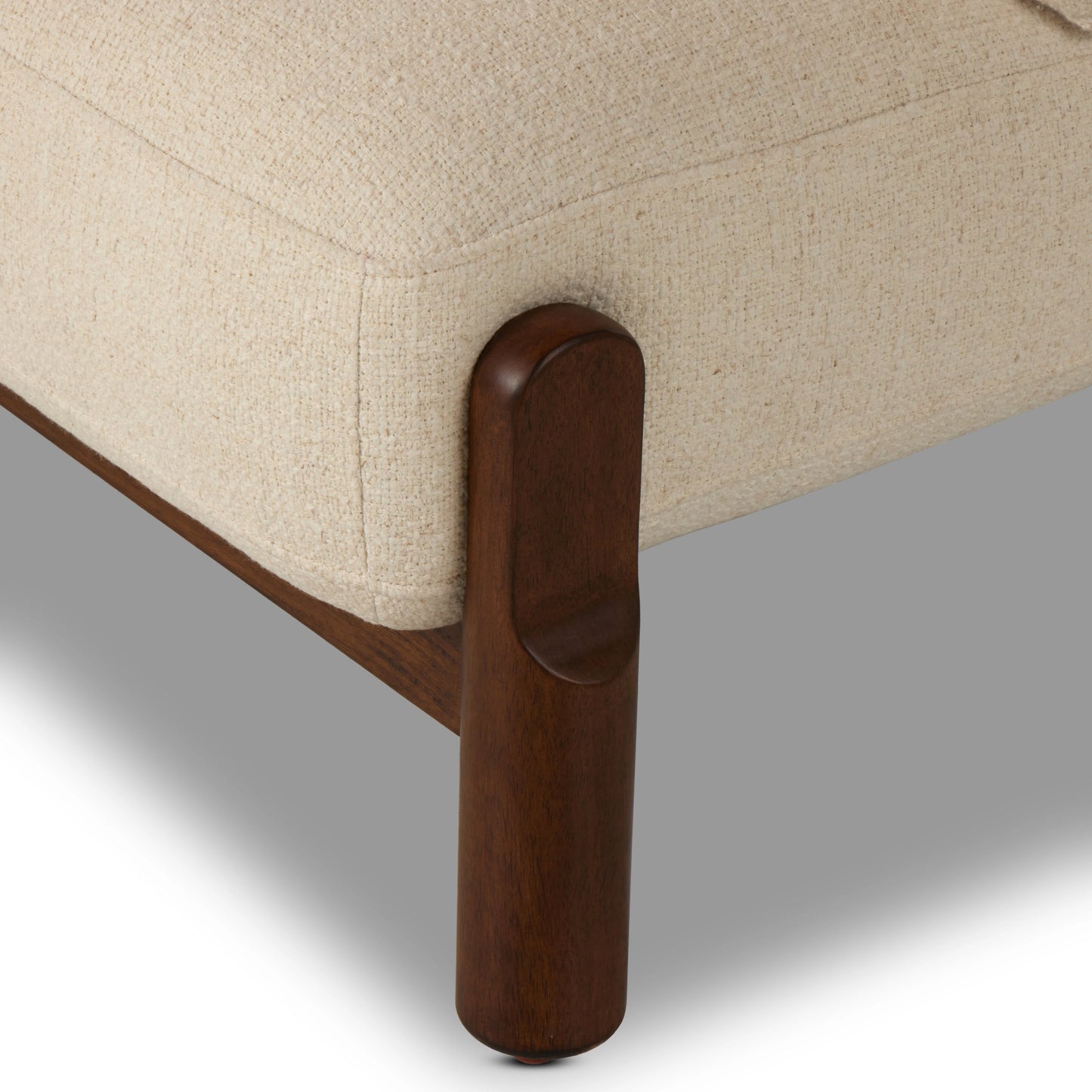 005 SI-2074409 | Additional Silo | Kingston Chair by Four Hands in omari natural and terra brown parawood. Made from 79% polyester, 16% viscose (rayon), 5% flax, linen, solid parawood, 90% polyurethane foam, 10% fiber in a modern style.