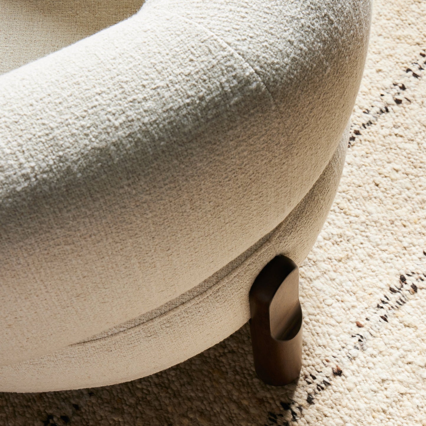 011 SI-2074409 | Additional Silo | Kingston Chair by Four Hands in omari natural and terra brown parawood. Made from 79% polyester, 16% viscose (rayon), 5% flax, linen, solid parawood, 90% polyurethane foam, 10% fiber in a modern style.