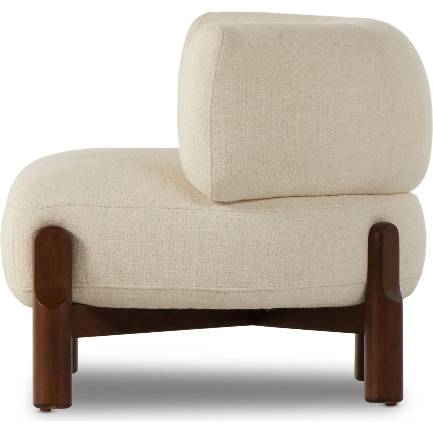 003 SI-2074409 | Additional Silo | Kingston Chair by Four Hands in omari natural and terra brown parawood. Made from 79% polyester, 16% viscose (rayon), 5% flax, linen, solid parawood, 90% polyurethane foam, 10% fiber in a modern style.