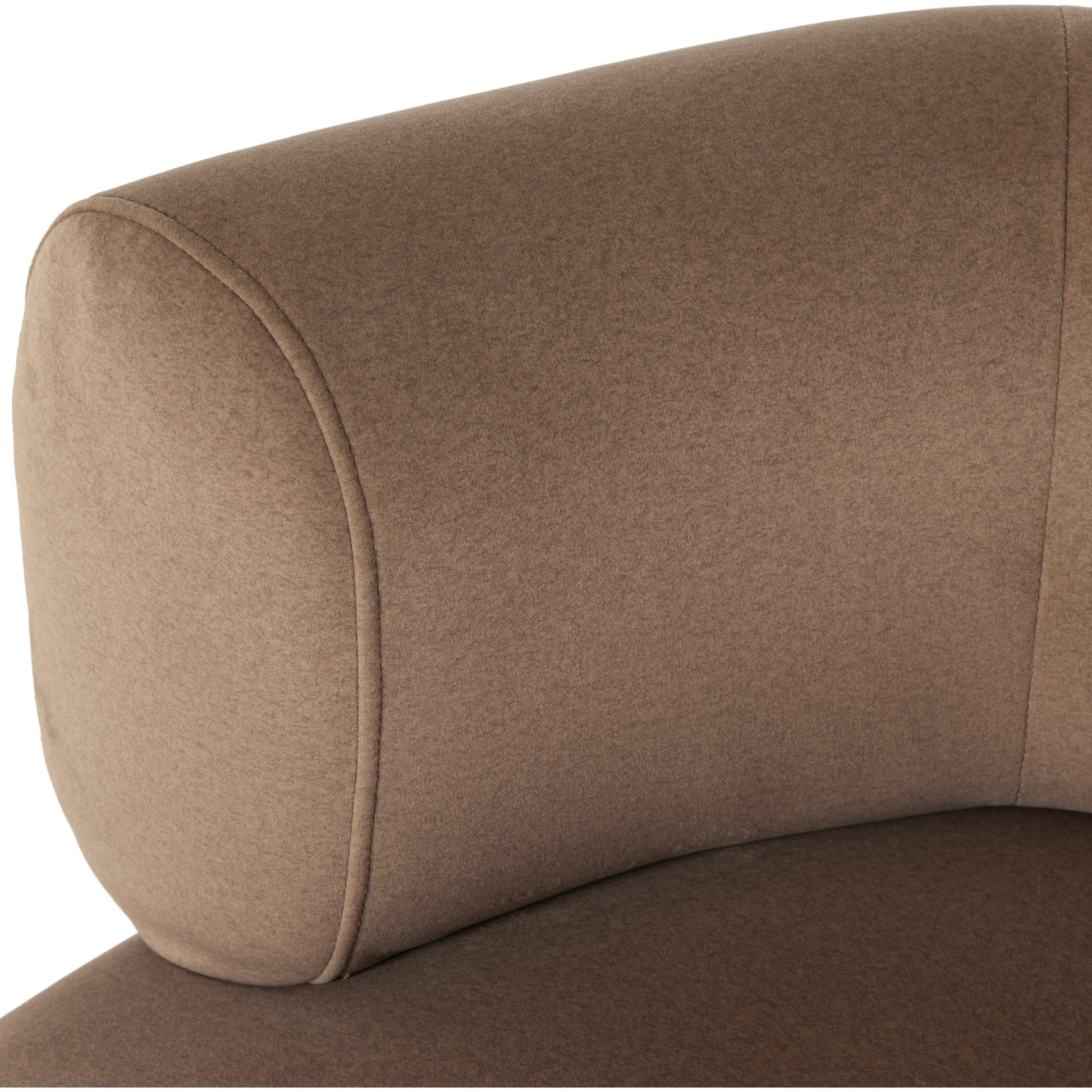 Kingston Chair by Four Hands in omari natural and terra brown parawood. Made from 79% polyester, 16% viscose (rayon), 5% flax, linen, solid parawood, 90% polyurethane foam, 10% fiber in a modern style.