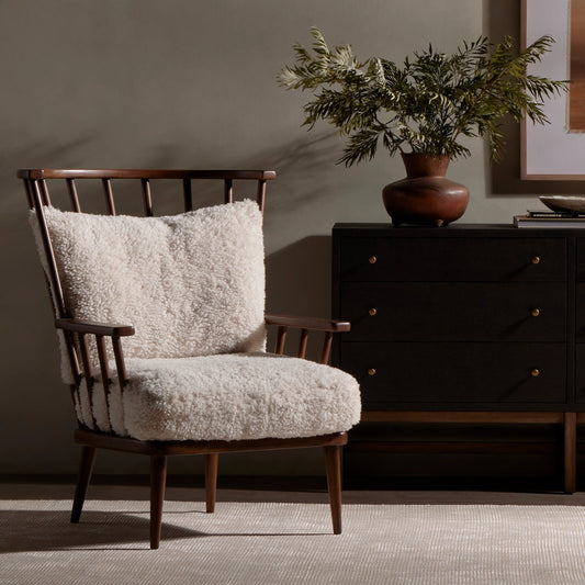 Graham Chair by Four Hands in andes natural and vintage parawood. Made from 100% polyester, solid parawood in a modern style.