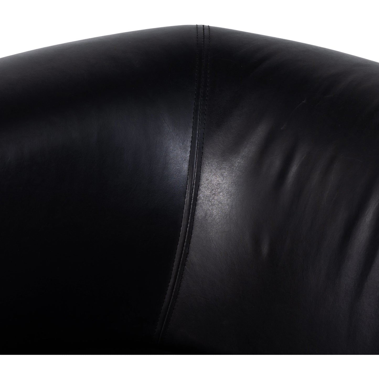 009 SI-1977210 | Additional Silo | Colby Swivel Chair by Four Hands in vintage ash veneer, heirloom black, vintage ash. Made from top grain leather, ash veneer, solid ash in a modern style.