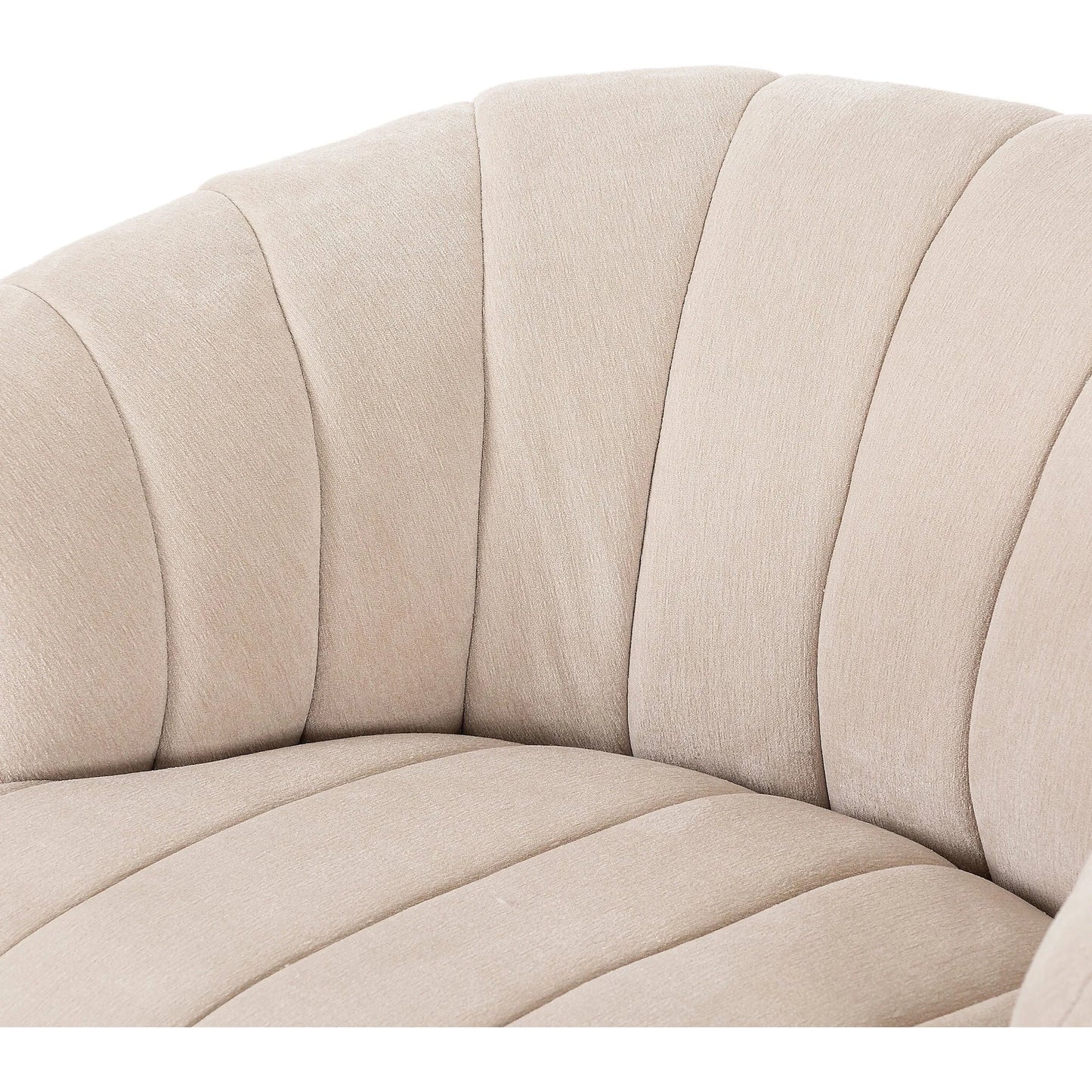 025 SI-2257080 | Closeup | Elliana Swivel Chair by Four Hands. Made from 100% polyester, poplar plywood in a modern style.